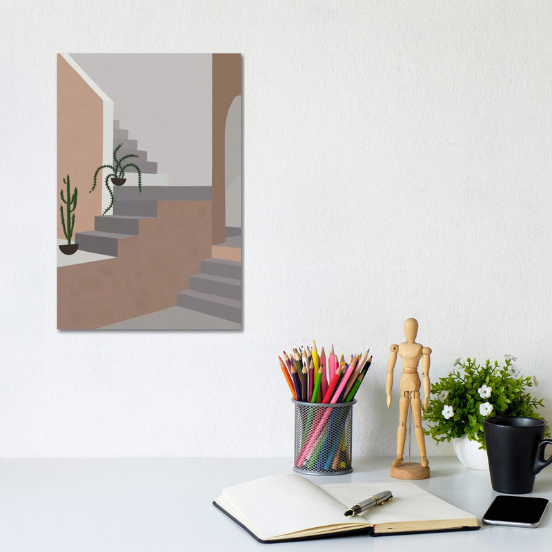 Stairs & Arc by Alisa Galitsyna - Wrapped Canvas Print, 20.32 cm H x 30.48 cm W