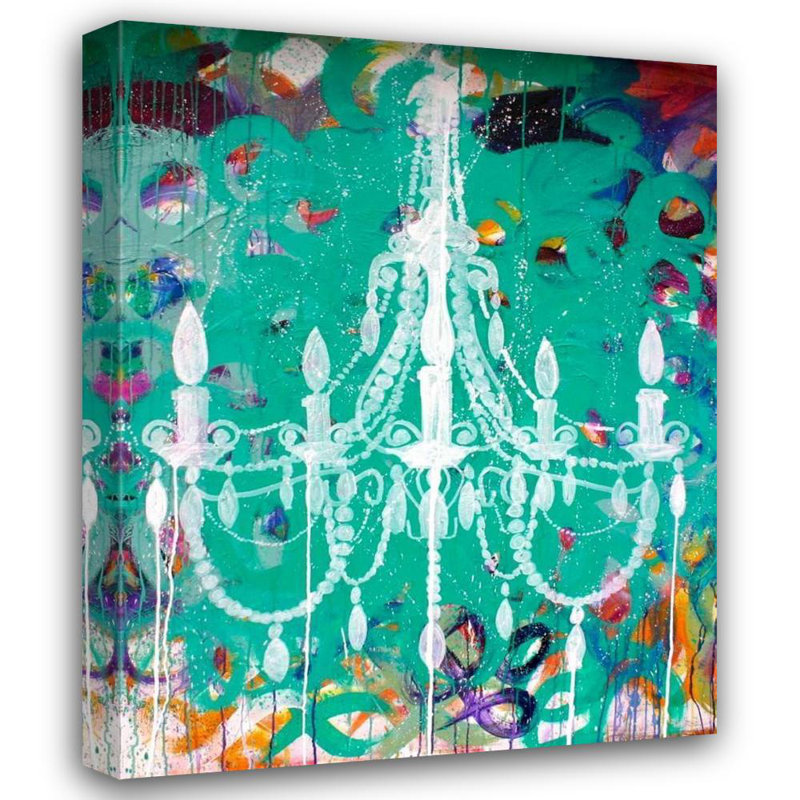 Art sur toile tendue avec galerie Astoria Grand Youngstrom, Kent: lustre émeraude, H 18 po x l 15 po