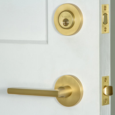 Circolo Milano Entry Lever Set with Single Cylinder Deadbolt