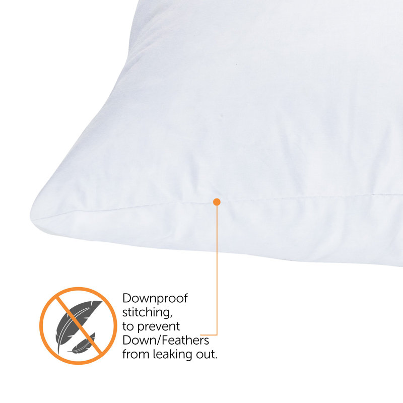 Modern Plush Feather-Filled Cotton Throw Pillow, 16" Square