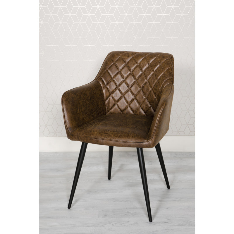 Django 46cm H Polyester Blend Upholstered Armchair in Grey, Brown