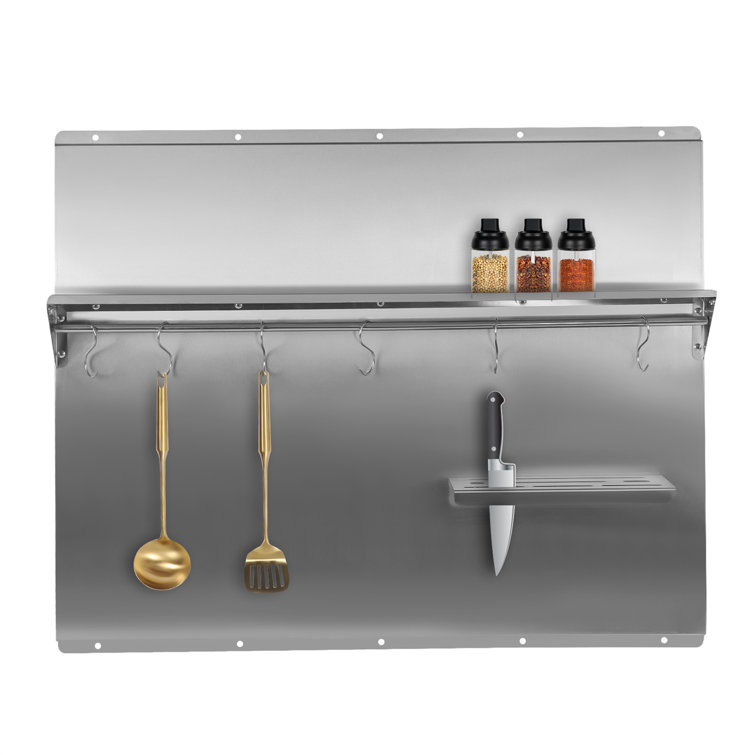 Stainless Steel Backsplash Silver Splash Plate for Range Hood