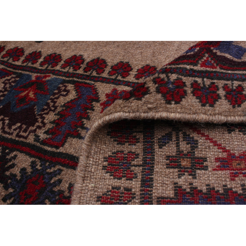 Tapis de zone en laine 6 pi 7 po x 9 pi 3 po one-of-kind à la main noué la finest rizbaft Carollo