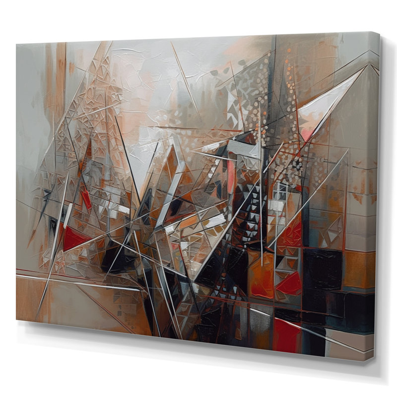 «Exploration cubiste des abstractions II - Cubisme abstrait», reproduction sur toile, L 40 po x H 30 po, Toile tendue