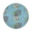 Monkey Small Jungle White Vegan Leather Round Coasters-1633752174