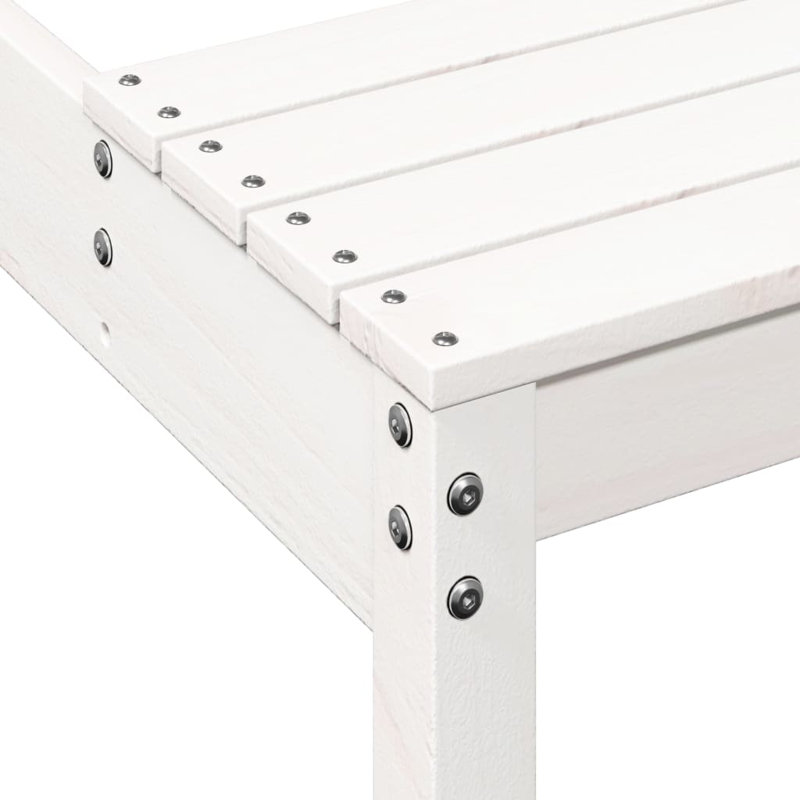 Coshocton Rectangular 110Cm L Outdoor Picnic Bench, White