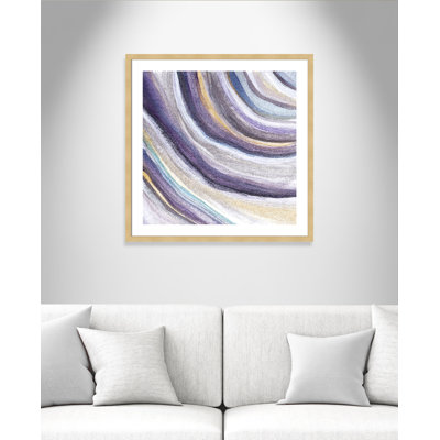«Nowack Modern Agate Purple Tones», impression encadrée