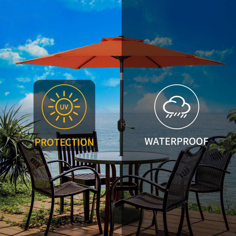 Parasol Sawyer, Orange, 84.6" H x 90" W x 90" D