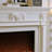 White Solid Wood Electric Fireplace