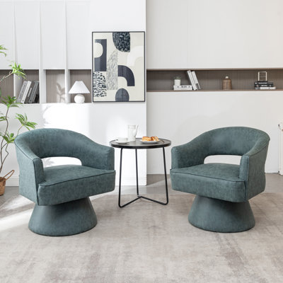 Fauteuil demi-tonneau pivotant de 28 po Kenzlee
