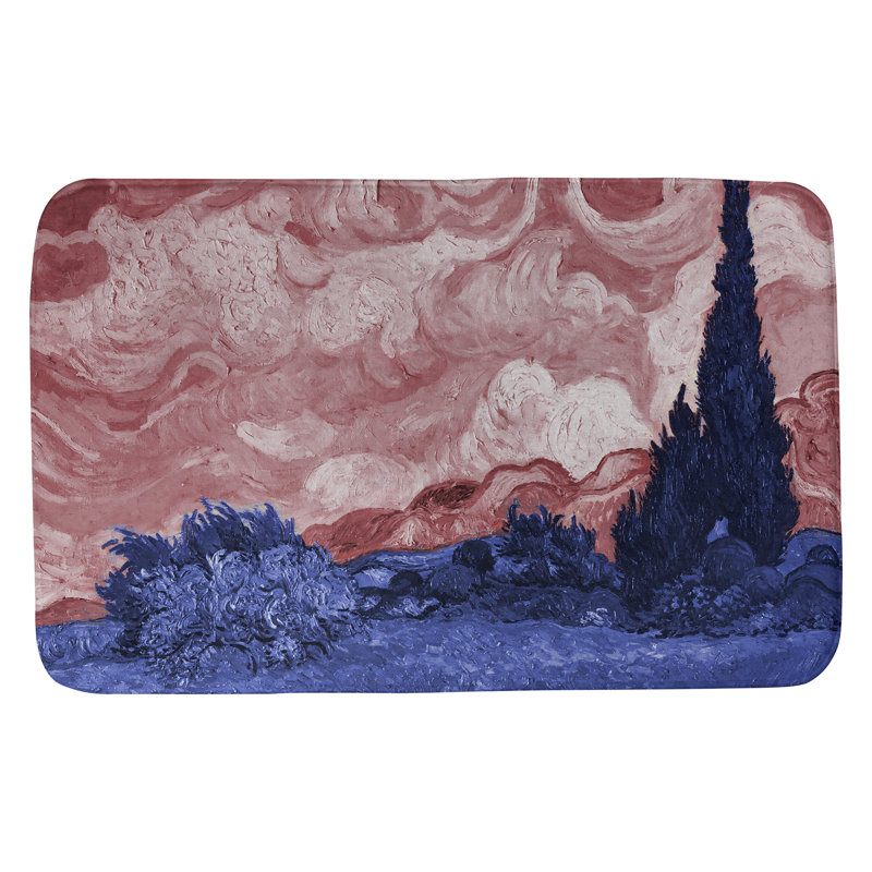 Tapis pour salle de bain Kandiyohi, l 17 po x L 24 po, Orange