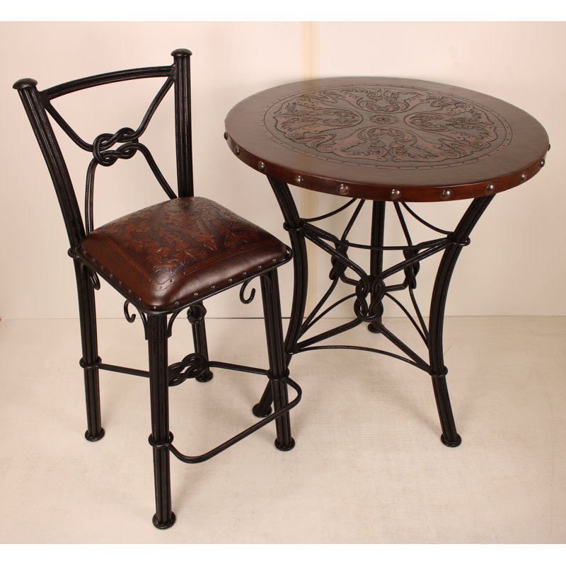 Slawson Iron Barstool, Red Brown