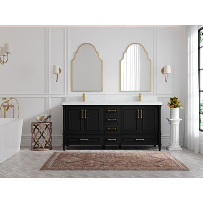 Aberdeen 72'' Double Bathroom Vanity with Top