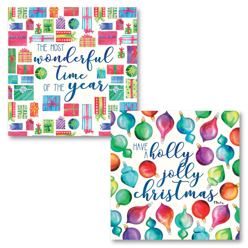 «Holiday Inspiration I & II» par Paul Brent - ensemble de 2 impressions, H 16 po x l 16 po x P 0,01 po, Papier