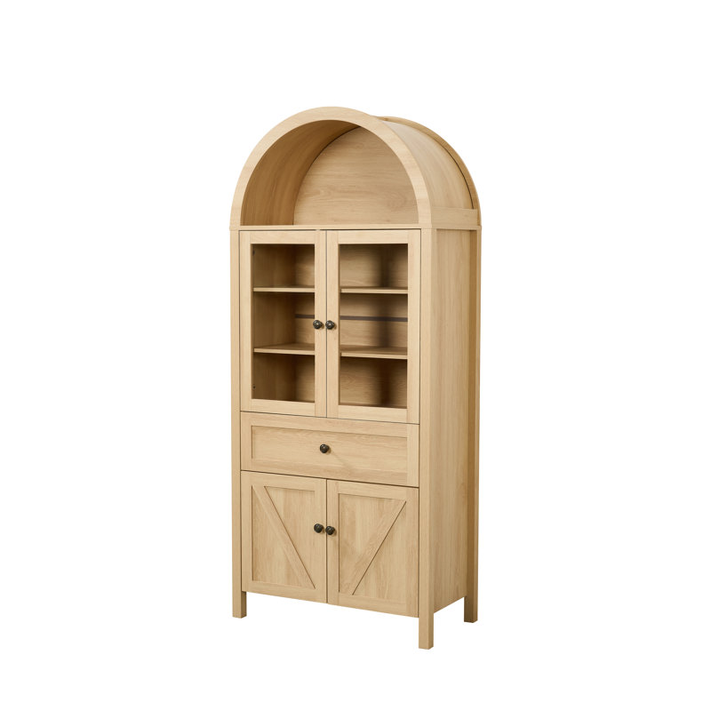 Armoire d'appoint Marova Retro Arch, Naturel