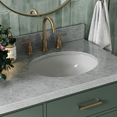 Kate Solid Wood Double Bathroom Vanity with 1.5'' Carrara Marble Top