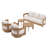 Frances Eucalyptus 5 Piece Seating Group-815090332