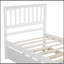 Lit plateforme simple avec lit gigogne, blanc