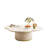 Kirpa Irregular Petal White Sintered Stone Coffee Table Center Side Table