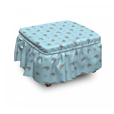Housse pour repose-pieds animaux exotiques autochtone