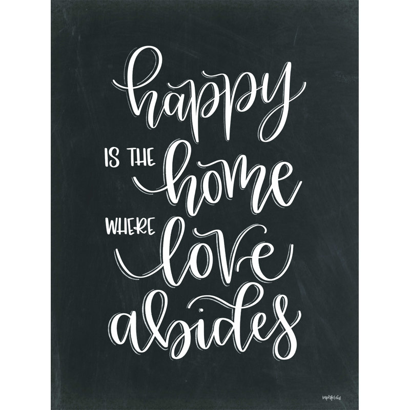 «Happy Is The Home» - impression, H 16 po x l 12 po