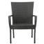 Stackable Dining Chairs Of 3 In Grey, Contemporary Design, Woven , Easy Setup For Outdoor Living Grey (3Pcs), Ideal Backyard Parties,