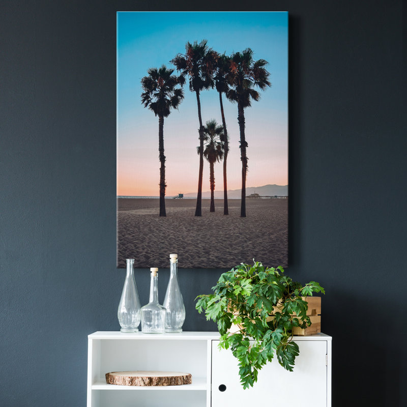 «Santa Monica Palm», reproduction de photo sur toile tendue, H 48 po x l 32 po x P 1 po