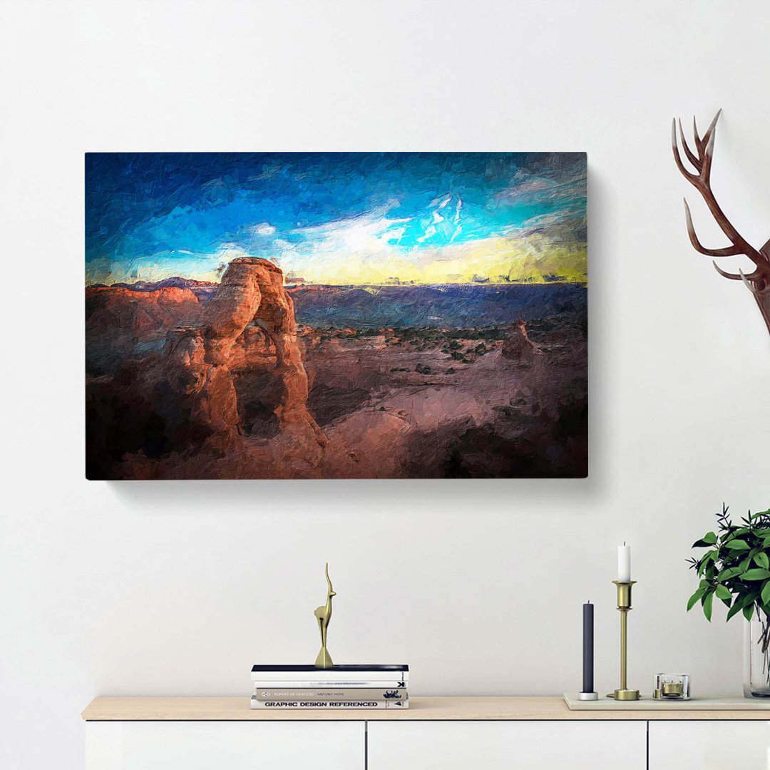 Stone Arch In Arches National Park Utah - Wrapped Canvas