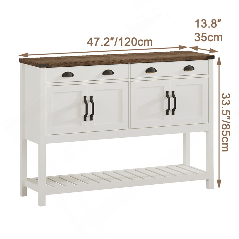Armoire de rangement 47 po Modern Farmhouse
