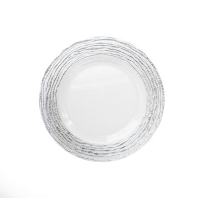 Plat de service en verre de 13 po Arizona