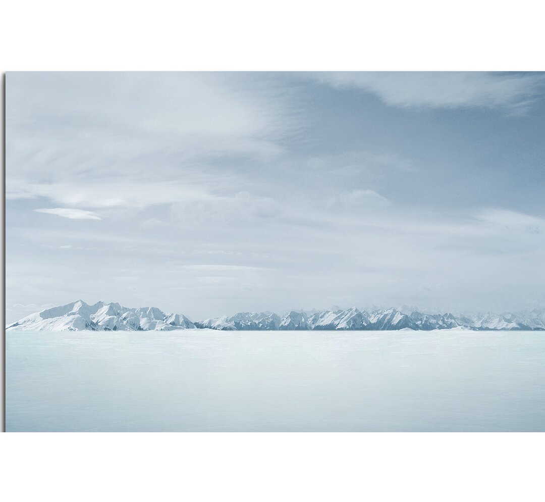 Gerahmtes Leinwandbild Weiße Winterlandschaft