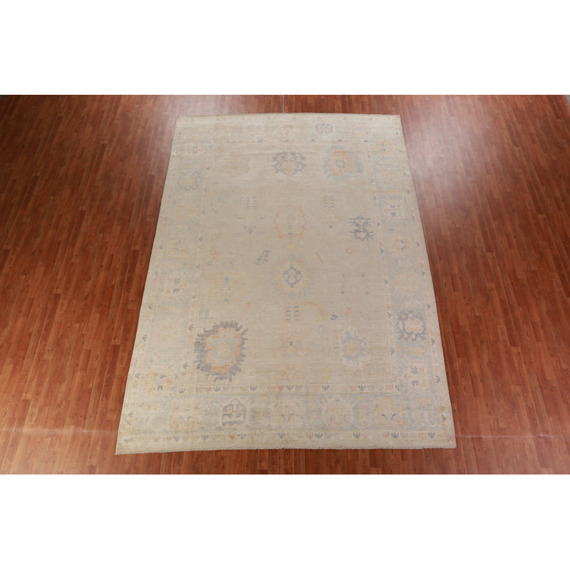 Vegetable Dye Wool Oushak Oriental Area Rug 9x13