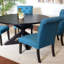 5-piece Dining Set, Cross-Buck Dining Table with 4 Stylish Chairs-351185225