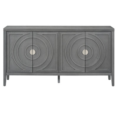 Buffet gris avec tiroirs intégrés - Fournit une armoire de rangement fonctionnelle supplémentaire pour la cuisine qui maximise l'espace