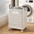 Laundry Basket with Wheels, Rolling Foldable Laundry Hamper Cart with Handle, White L