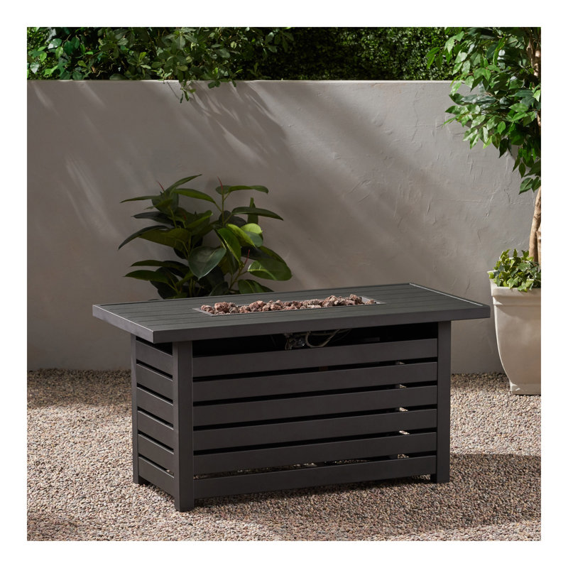 Foyer rectangulaire en fer - 30 000 BTU - couvercle de réservoir à l'intérieur