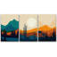 Paysage néon, désert et forêt, paysage, nature, paysage numérique, art moderne-102292089-102292088