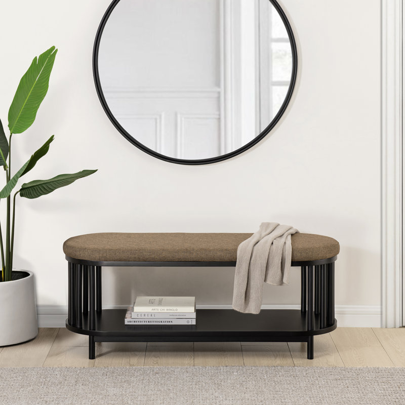 Banc rembourré avec tablette ouverte Zigmont