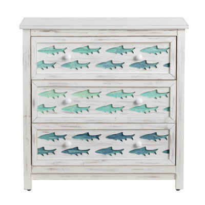 Commode décorative carrée 3 tiroirs Amias
