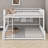 Floor Bunk Bed Frame With Ladder And Safety Guardrails-946527247-946527246