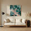 Abstrait floral 46, art mural gris en métal-1780592259
