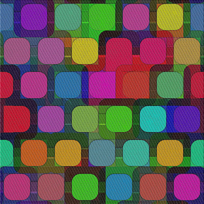 Tapis jaune/bleu/rouge tissé à la machine