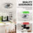  Crystal Flush Mount Ceiling Fan With Light And Remote, Black Ceiling Fan For Bedroom, Living Room-1442094223