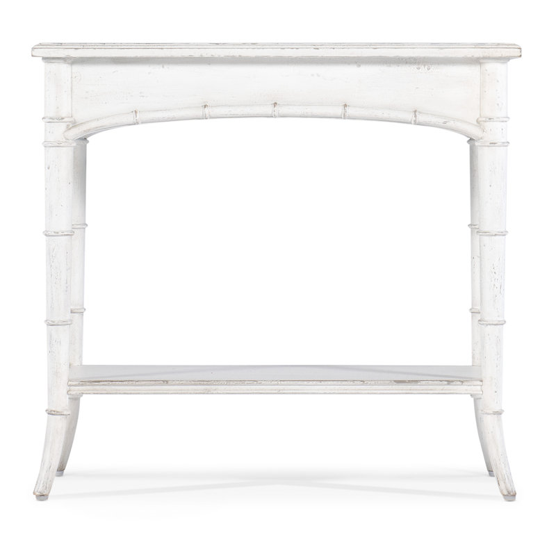 Charleston White Heron Rustic Rectangular End Table