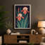 Irises in Navy Botanical 1 Piece Wrapped Canvas Wall Art-136780009-136780011