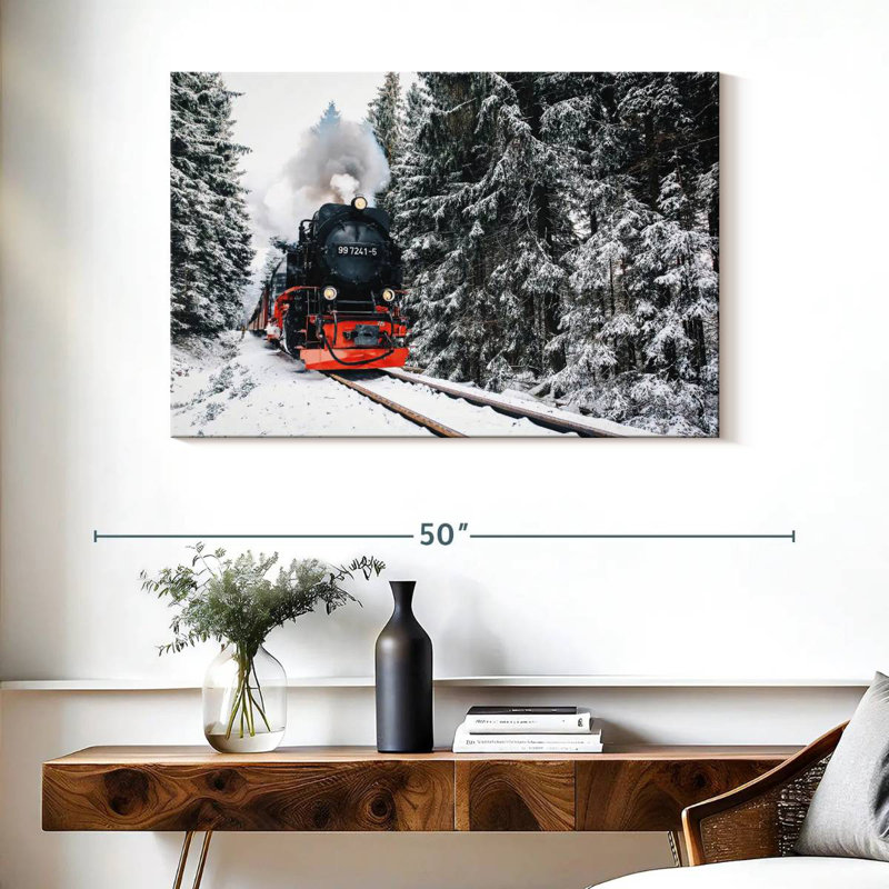 Snowy Steam Train