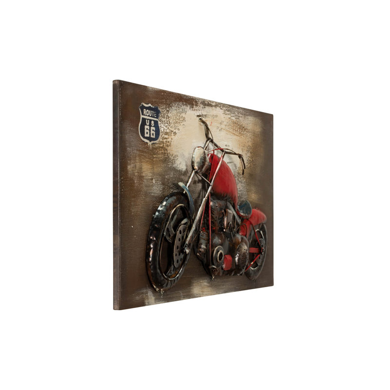 Handmade Industrial Transportation Wall Decor on Metal