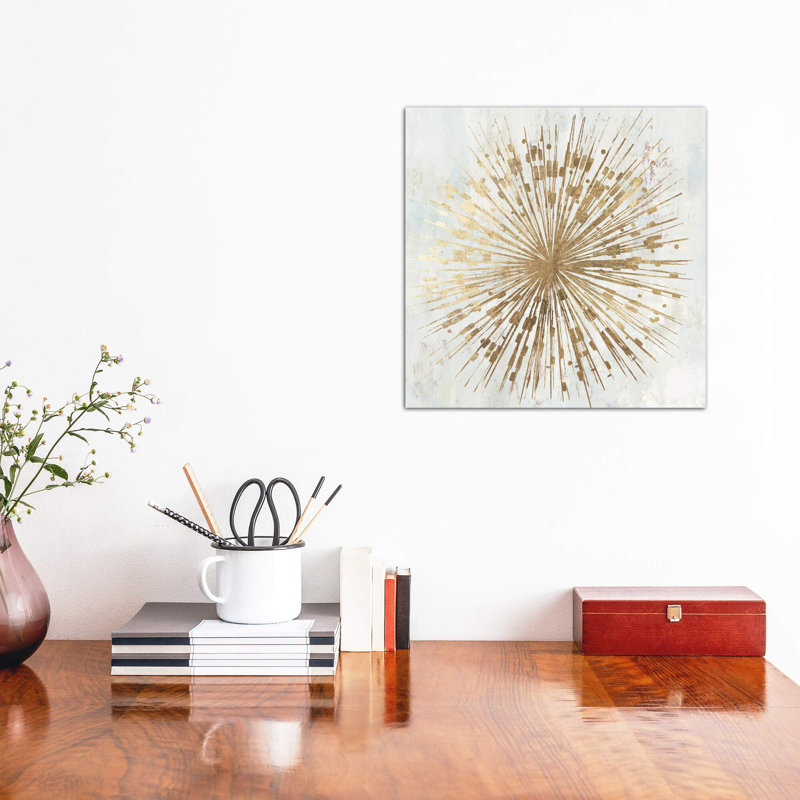 Golden Star by Tom Reeves - Wrapped Canvas Painting, 93.98 cm H x 93.98 cm W x 3.175 cm D