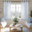 Mkenzi Polyester Semi-Sheer Gromments Curtain Pair-2105367213