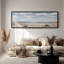 Art mural encadré - Paysage de désert ouvert avec ciel bleu et formes douces au pinceau - 16 po x 24 po, 24 po x 36 po-812237155-812237156